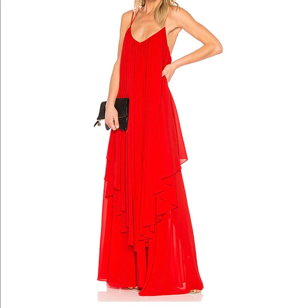 Michael Costello for Revolve Maren Red Maxi Dress